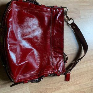 Red Leather Coach Purse